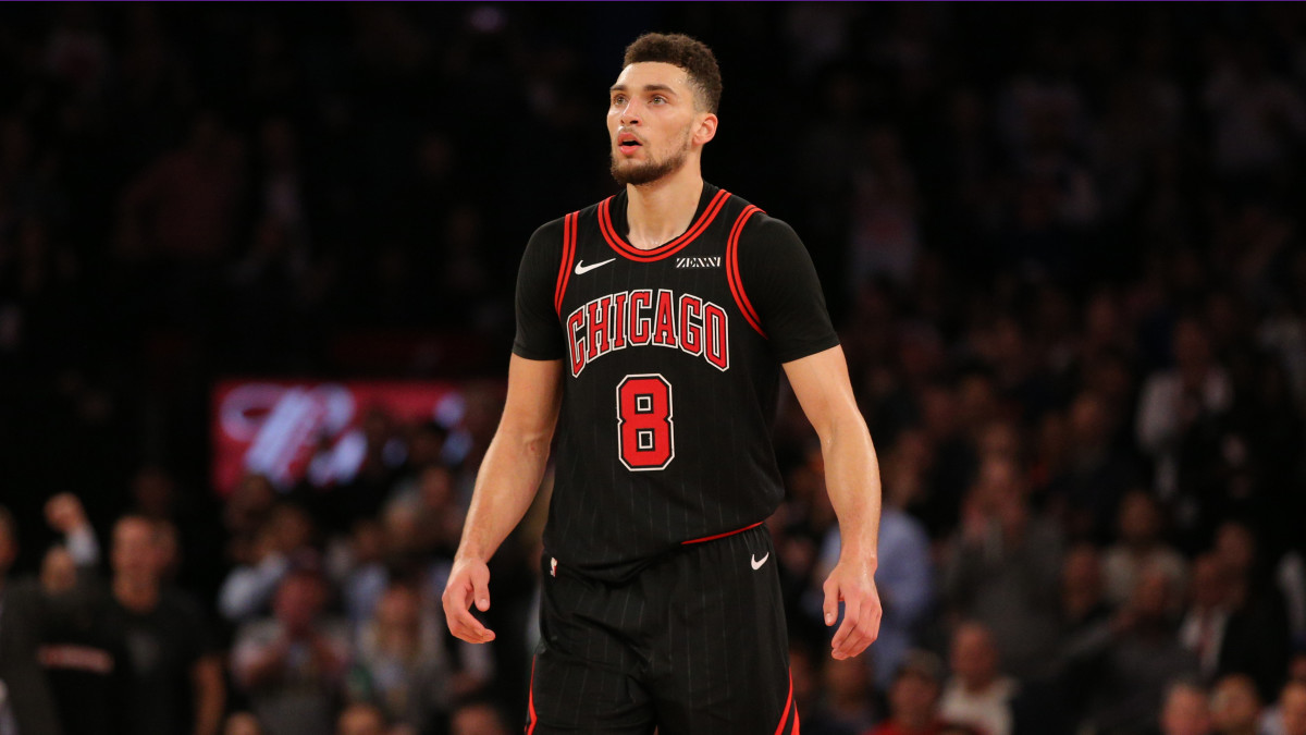 Zach LaVine became the third player to make 13 threes in an NBA game.